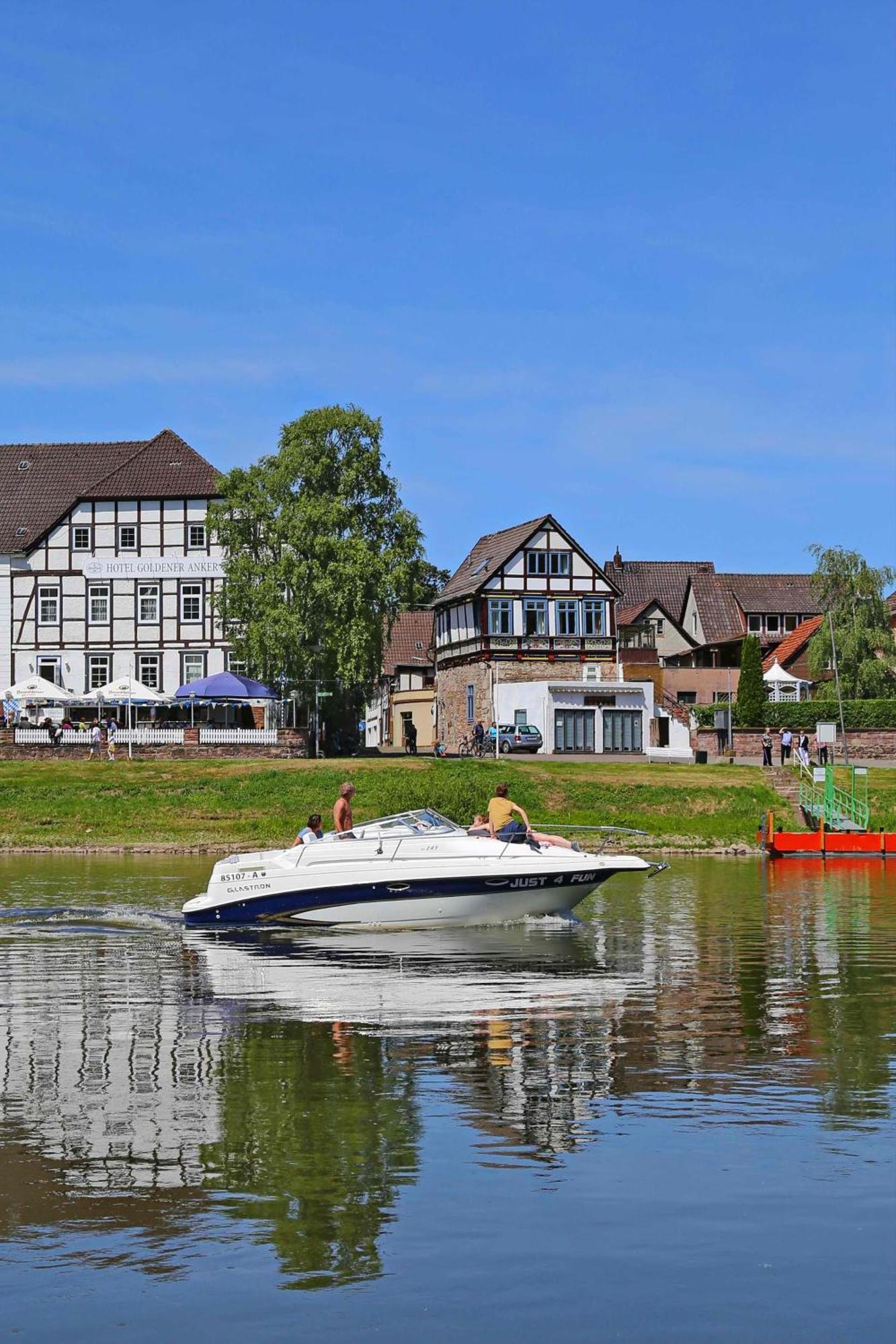 Ferienwohnungen Am Weserstrand Bodenwerder Ngoại thất bức ảnh